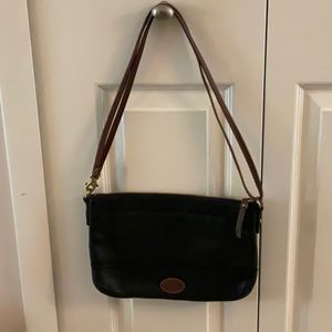Fossil Black Leather Crossbody